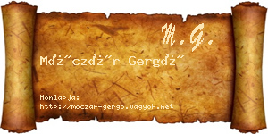 Móczár Gergő névjegykártya