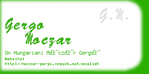 gergo moczar business card
